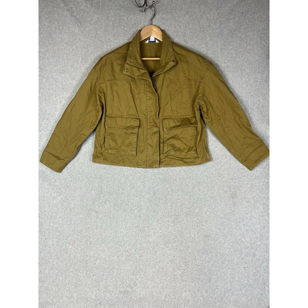 Old Navy Utility Bomber Jacket Olive Green Small NWT - Picture 3 of 10